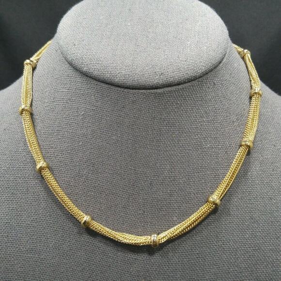 Anne Klein Multi Chain Gold Tone Beaded Necklace, 19 Inches - Picture 2 of 12